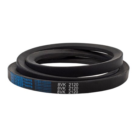 D&D Wedged V-Belt, Dura-Ultimate Wedge, 8VK2120, 8VK, SBR, 212 in, 1 in Top Width 8VK2120